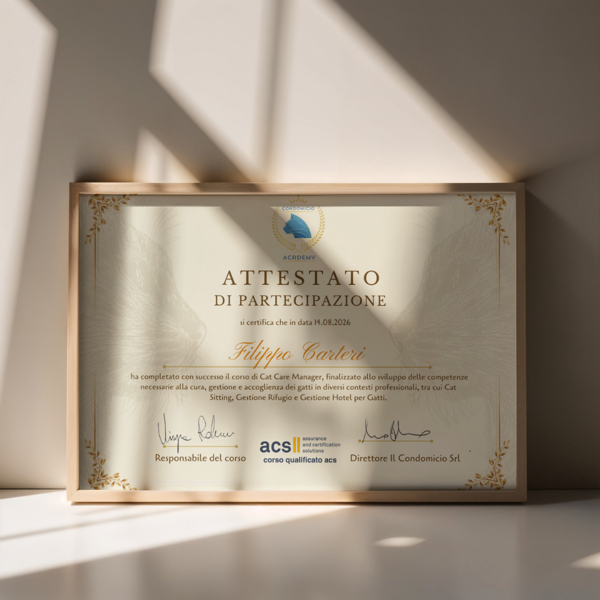 Attestato Mincio Miao